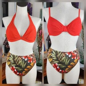 Baltex Tropical Print 3 Piece Bikini Swimsuit